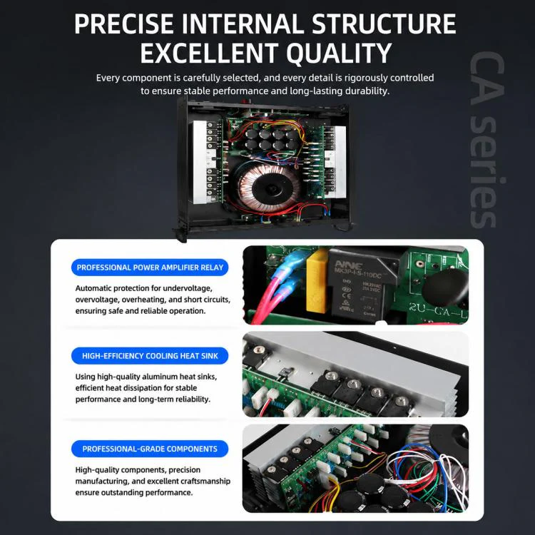 CA2 700W Stage Dual-Channel Pure Audio Power Amplifier(US Plug) - Image 7