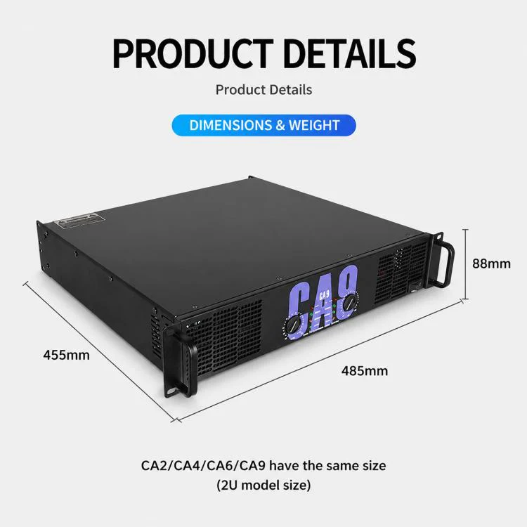 CA20 2800W Stage Dual-Channel Pure Audio Power Amplifier(US Plug) - Image 13
