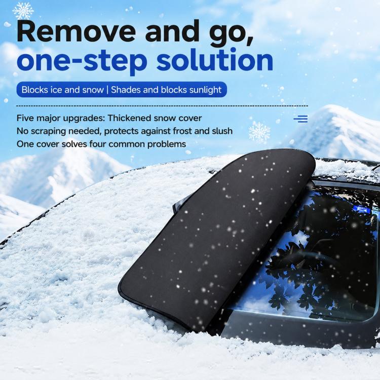 Camouflage Thickened Windproof Car Snow Shield Magnetic Windshield Snow & Sun Cover, Size: Small - Image 4