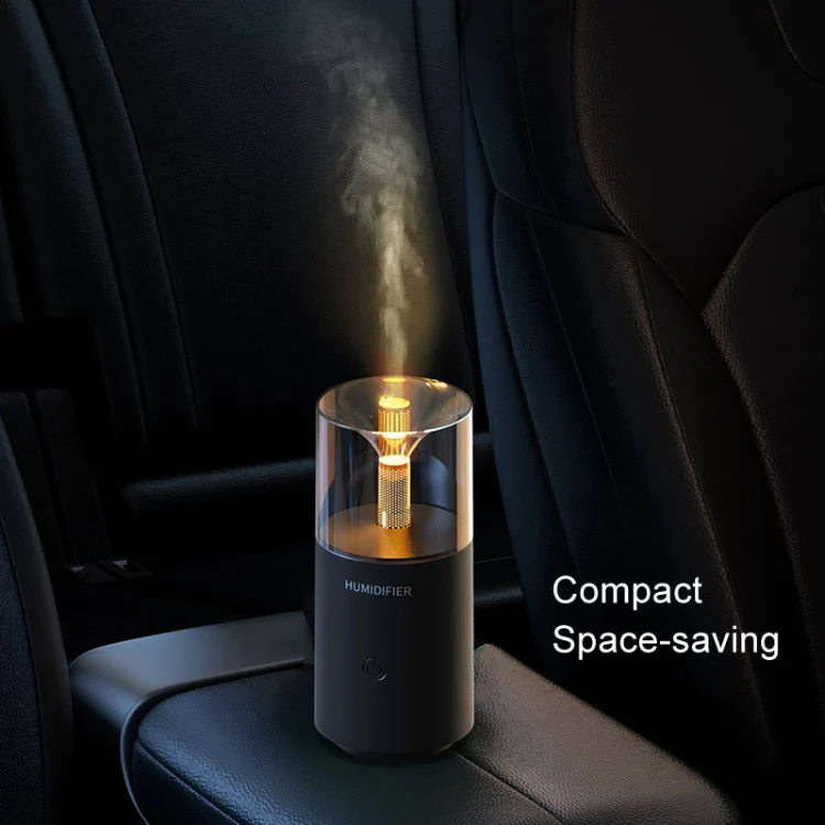 Candle Flame Aromatherapy Diffuser Automatic Scent Sprayer Mini Ambiance Candle Light Humidifier(129 Black) - Image 7