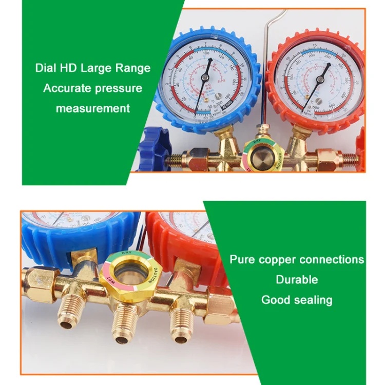 Car Air Conditioning Refrigeration Fluoridation Double Meter Valve(C) - Image 3