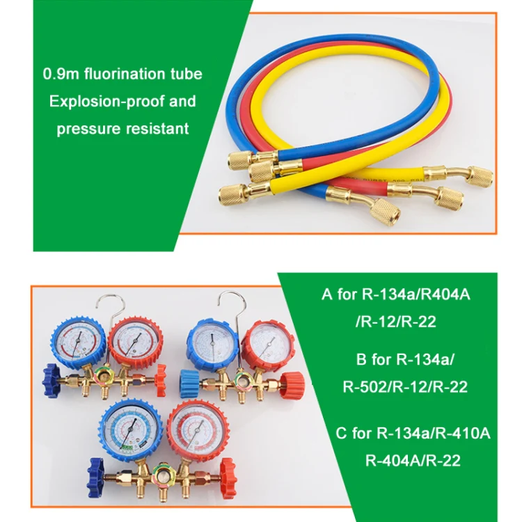 Car Air Conditioning Refrigeration Fluoridation Double Meter Valve(C) - Image 4