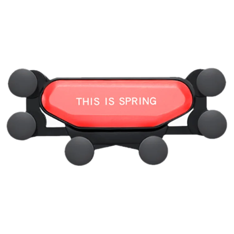 Car Air Outlet Six-claw Gravity Mobile Phone Holder Bracket (Red) - Image 2