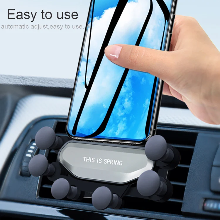 Car Air Outlet Six-claw Gravity Mobile Phone Holder Bracket (Red) - Image 7