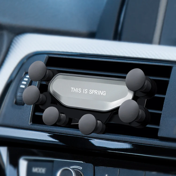 Car Air Outlet Six-claw Gravity Mobile Phone Holder Bracket (Silver) - Image 16