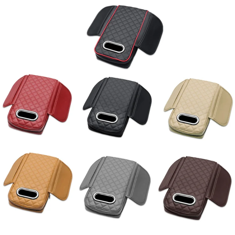 Car Armrest Box Booster Pad Widened Interior Tissue Box, Color: Beige - Image 2