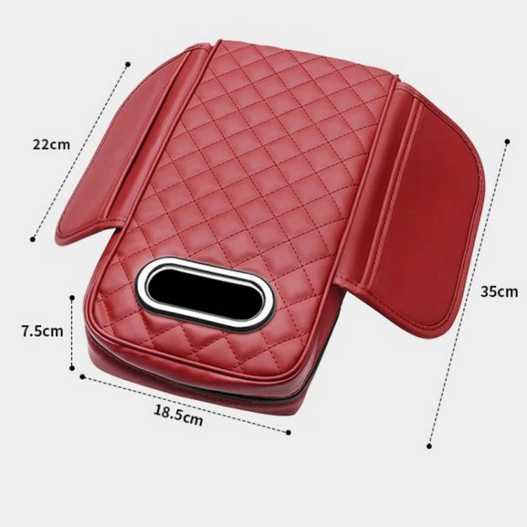 Car Armrest Box Booster Pad Widened Interior Tissue Box, Color: Beige - Image 3