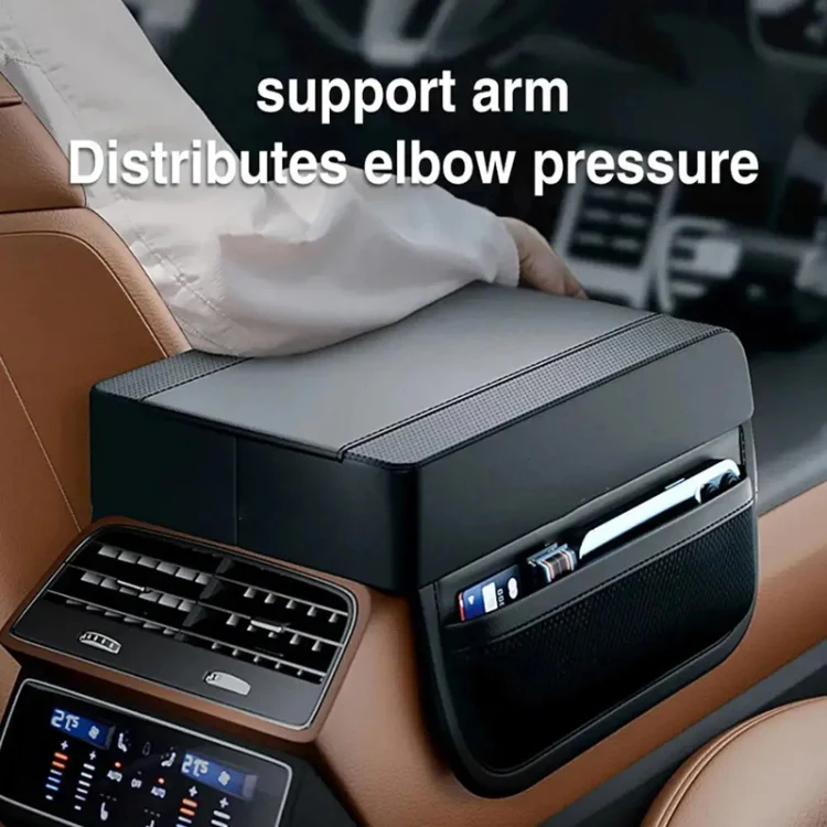 Car Armrest Box Heightening Pad Memory Foam Elbow Support(Black) - Image 5