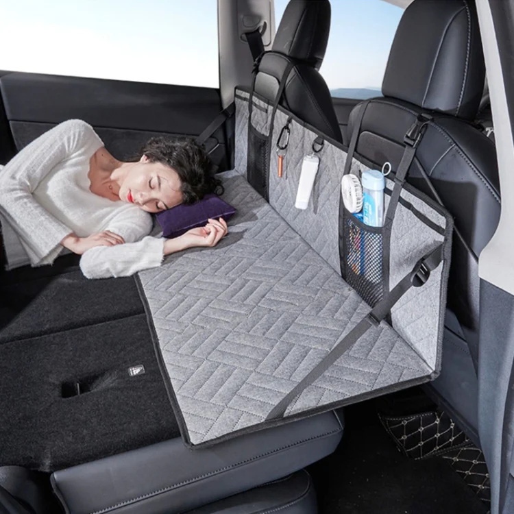 Car Camping Bed Folding Board SUV Rear Row Extension Board For Tesla, Color: Gray - Image 8