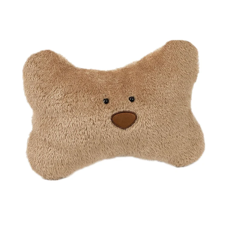 Car Cartoon Bear Plush Seat Upholstery Pillow, Color: Headrest Brown - Image 2