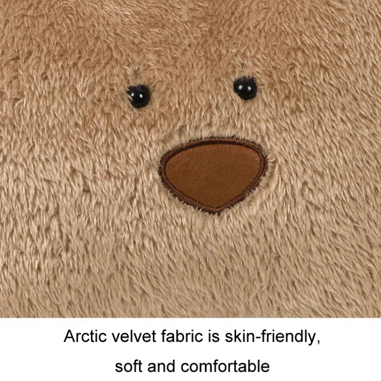 Car Cartoon Bear Plush Seat Upholstery Pillow, Color: Lumbar Pillow White - Image 5