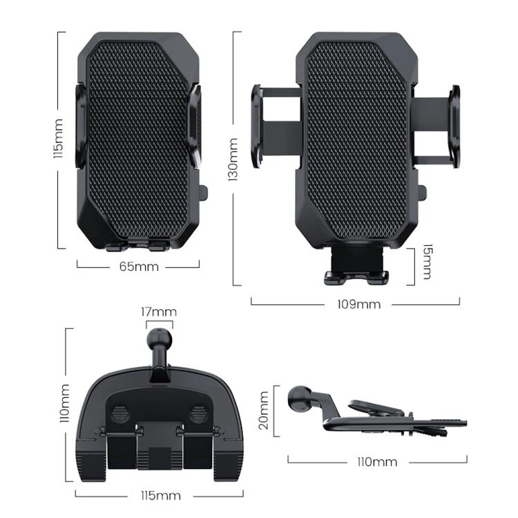 Car CD Slot Rotatable Phone Navigation Holder(ZY-CD04) - Image 3