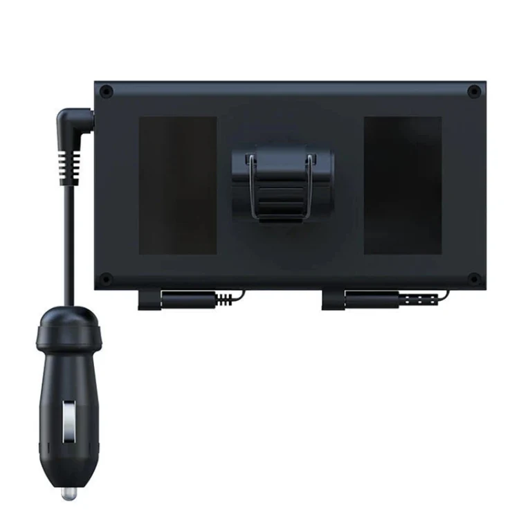 Car Cigarette Lighter Rear Seat Retractable Dual-Wire Charger(Black) - Image 2