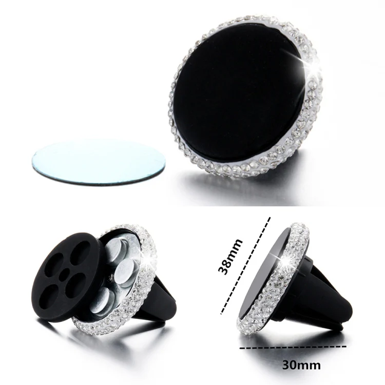 Car Diamond Magnetic Air Outlet Mobile Phone Holder(Pink) - Image 3