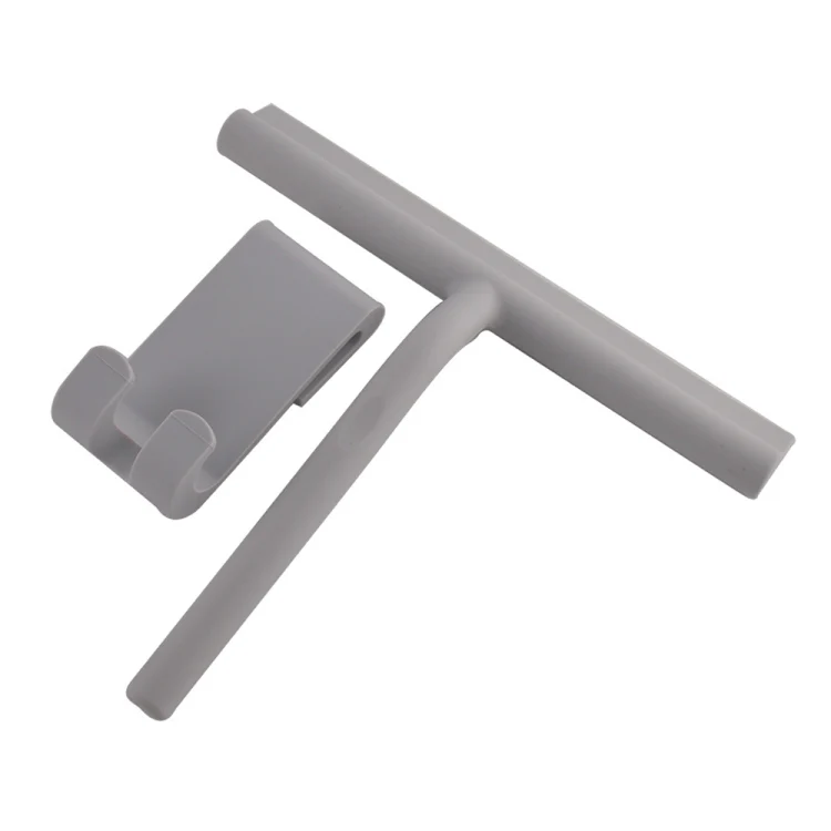 Car Glass Silicone Wiper Household Bathroom Manual Cleaning Scraper(Gray)