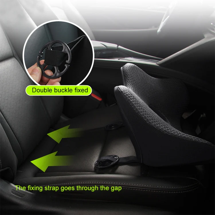 Car Memory Foam Breathable Lumbar Cushion (Beige) - Image 4