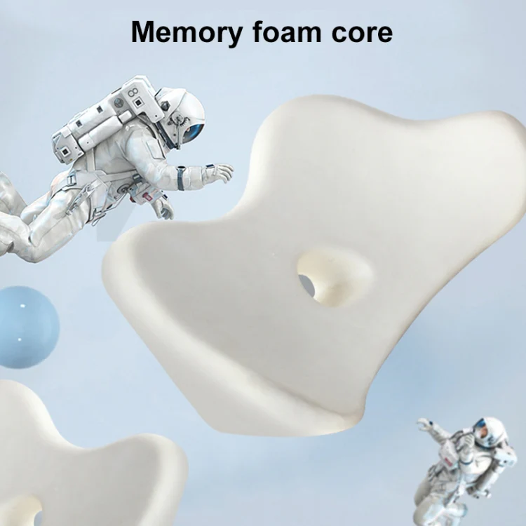 Car Memory Foam Breathable Lumbar Cushion (Black) - Image 6