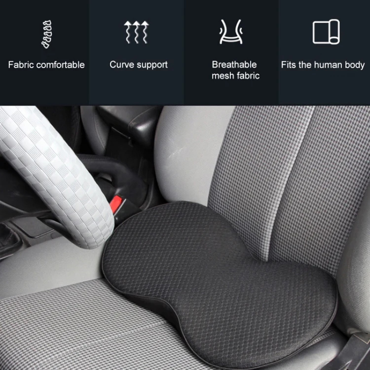 Car mini Seat Cushion Breathable Lumbar Seat Mat (Black) - Image 2
