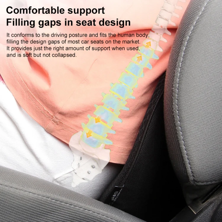 Car mini Seat Cushion Breathable Lumbar Seat Mat (Red) - Image 7