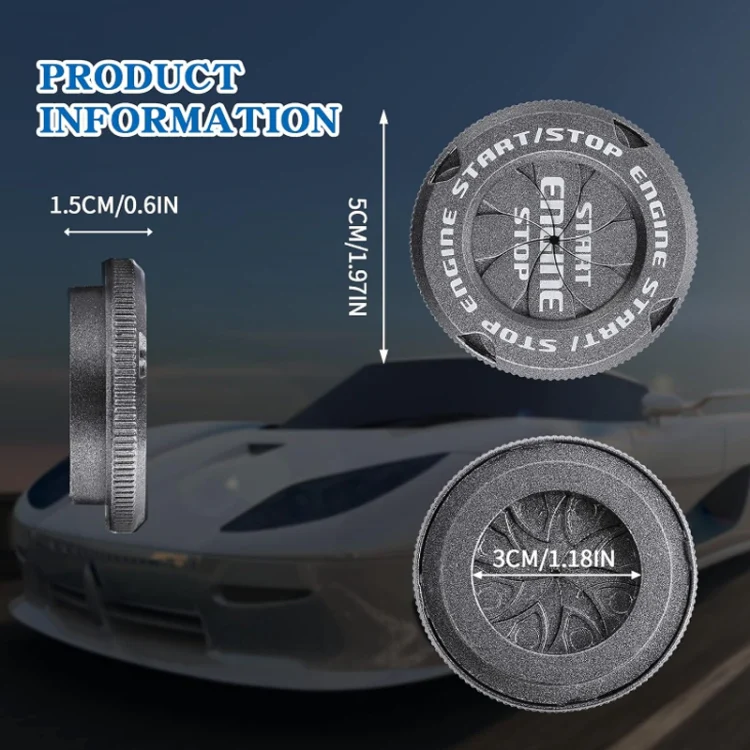 Car Motorcycle One-button Start Button Ignition Switch Rotating Protective Cover(Black) - Image 3