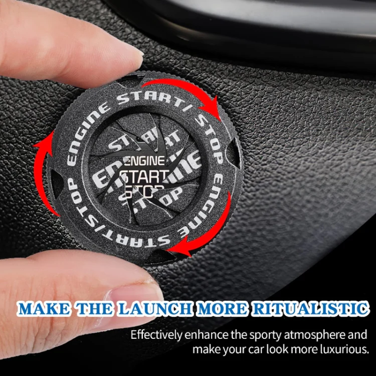 Car Motorcycle One-button Start Button Ignition Switch Rotating Protective Cover(Black) - Image 4