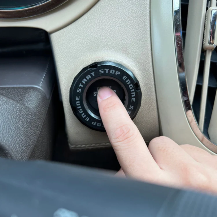 Car Motorcycle One-button Start Button Ignition Switch Rotating Protective Cover(Black) - Image 5