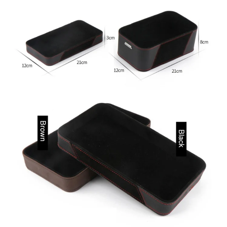 Car Multifunctional Dashboard Armrest Box Water Cup Storage Box, Color: Small Black - Image 2