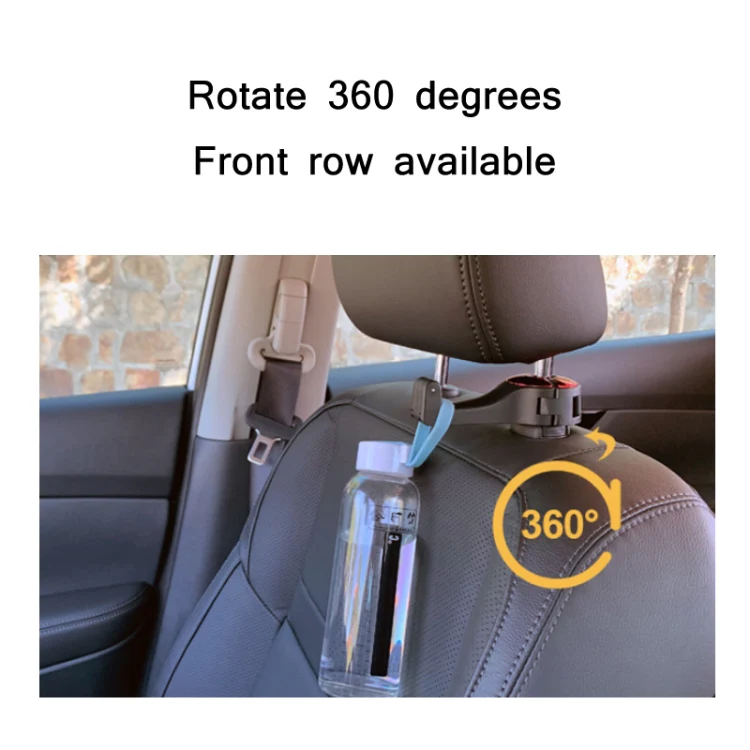 Car Multifunctional Rear Headrest Mobile Phone Hook(Second Generation Red) - Image 5