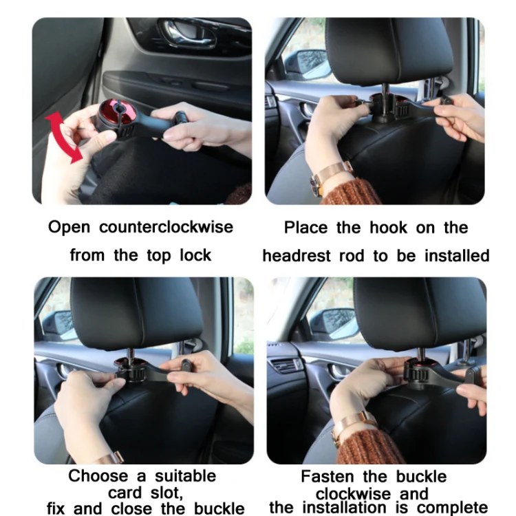 Car Multifunctional Rear Headrest Mobile Phone Hook(Second Generation Silver) - Image 6