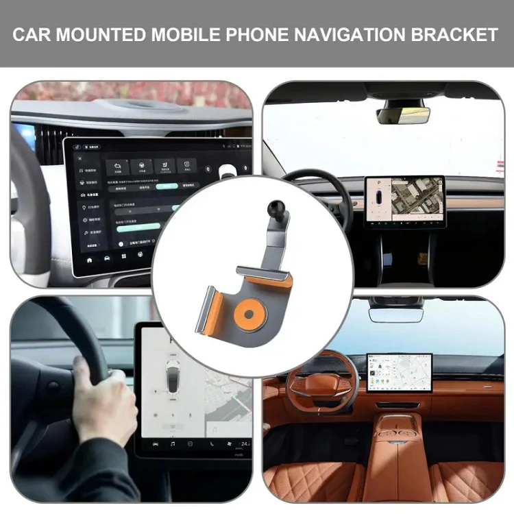 Car Screen Phone Holder Base For Tesla Model 3 And Other Models, Model: Base + Magnetic Stand - Image 6