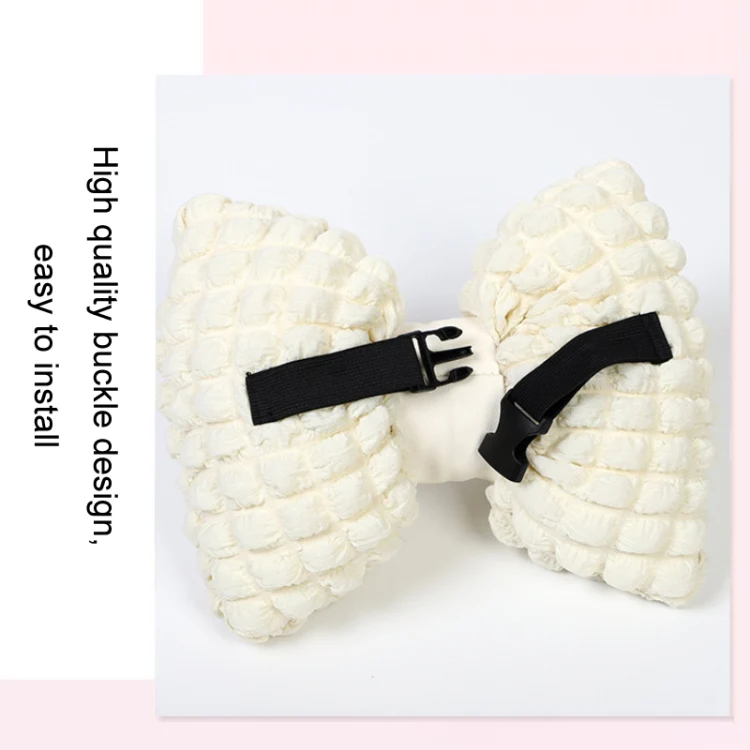 Car Seat Breathable And Comfortable Puff Pillow Upholstery, Color: Lumbar Pillow Pink - Image 3