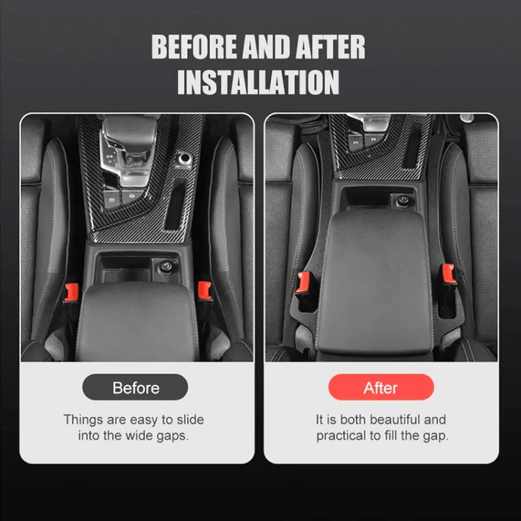 Car Seat Gap Bar Car Interior Armrest Box Gap Leak-proof Filler (Red) - Image 6