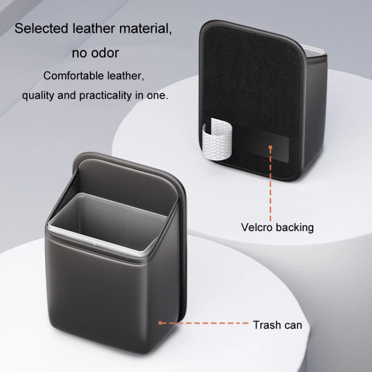 Car Seat Storage Bag With Waterproof Bucket Car Storage Multifunctional Trash Can(Grey) - Image 3