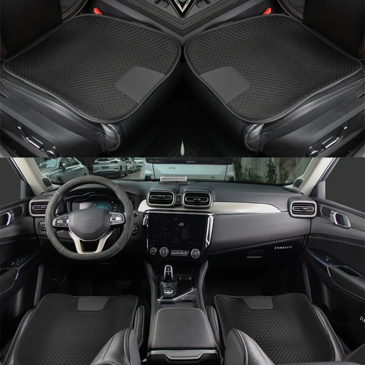 Car Seat Without Backrest Ice Silk Cushion(Black) - Image 8