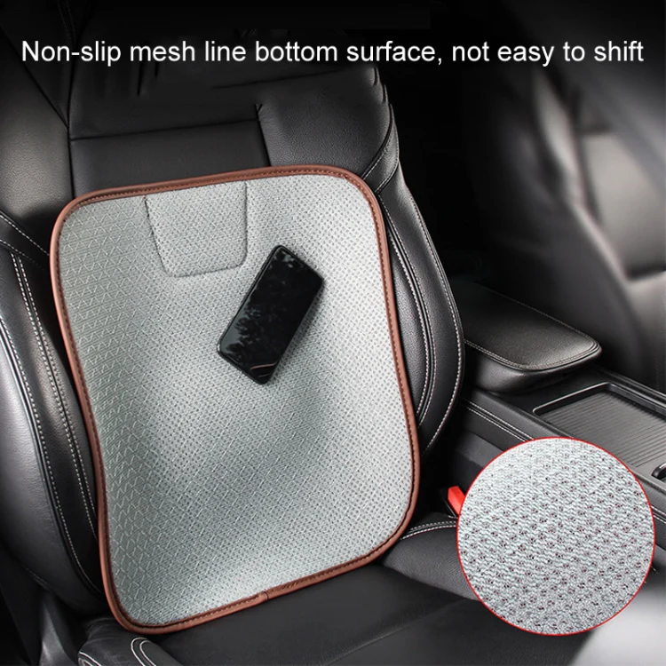 Car Seat Without Backrest Ice Silk Cushion(Claret) - Image 7