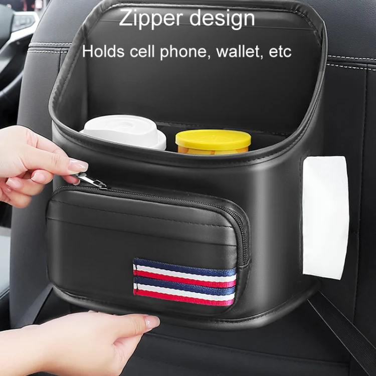 Car Seatback Storage Hanging Bag Vehicle Multifunctional Storing Tissue Box, Style: No Built-In Bucket - Image 7