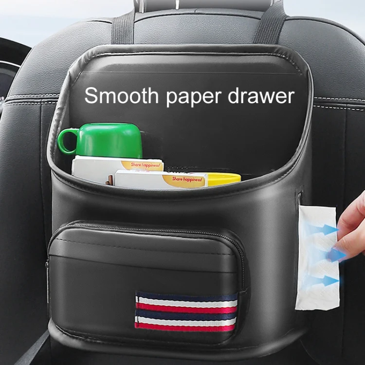 Car Seatback Storage Hanging Bag Vehicle Multifunctional Storing Tissue Box, Style: No Built-In Bucket - Image 8