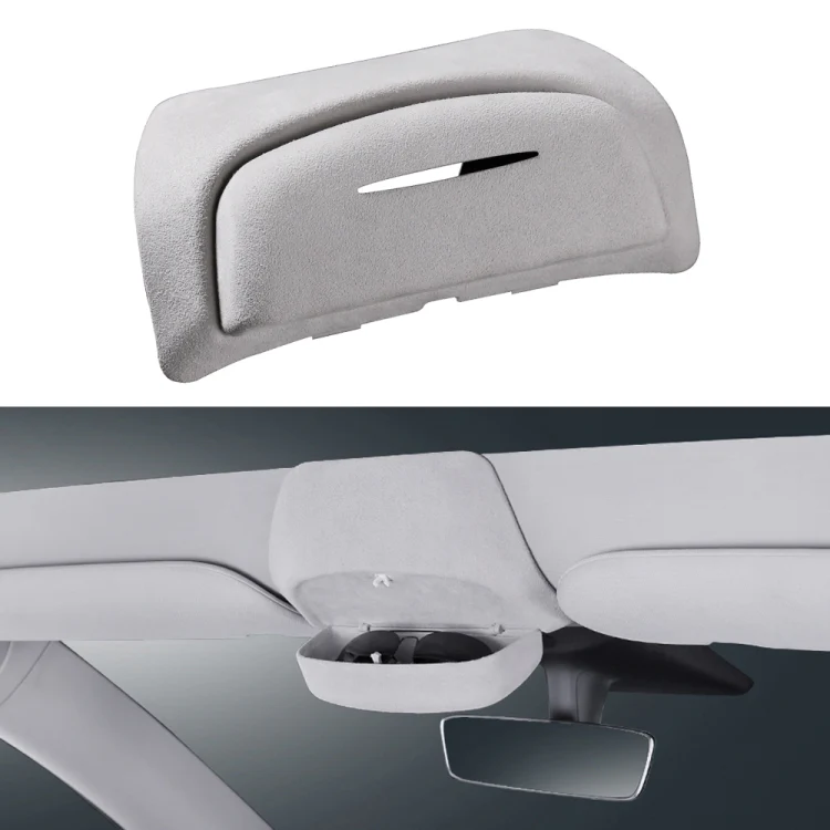 Car Suede Wrap Version Sunglasses Storage Box for Tesla Model Y 2019-2023