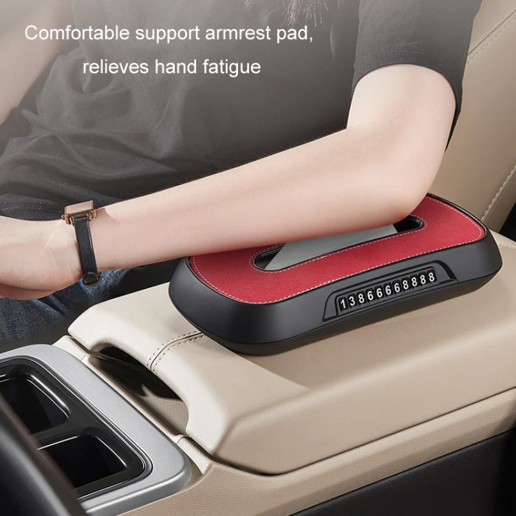 Car Sun Visor Hanging Sunroof Seat Back Tissue Box, Color: Leather Black - Image 11