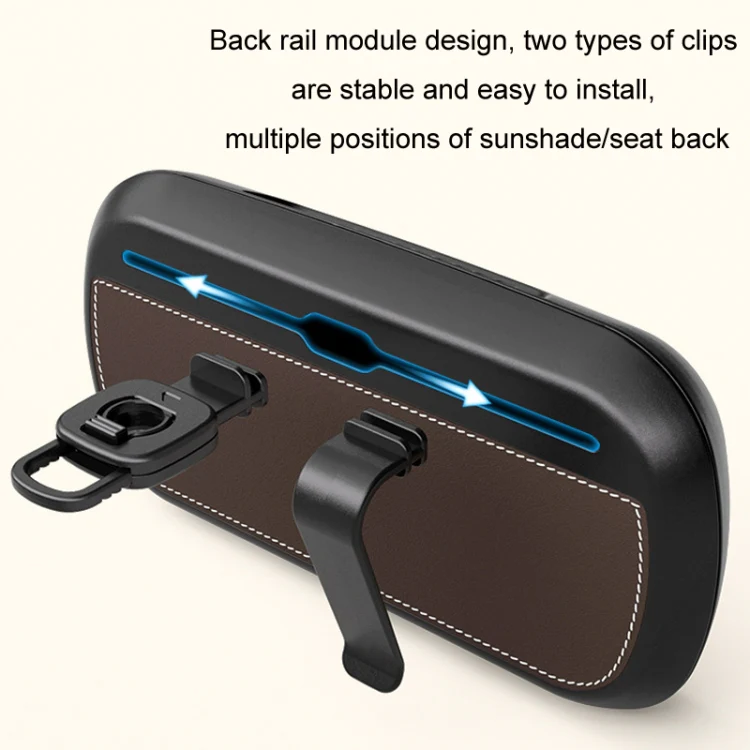 Car Sun Visor Hanging Sunroof Seat Back Tissue Box, Color: Leather Red - Image 5