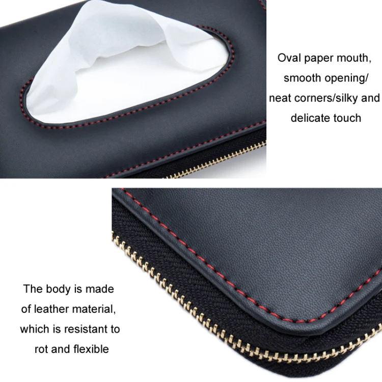 Car Sun Visor Skylight Hanging Tissue Box(H052 Gray) - Image 6