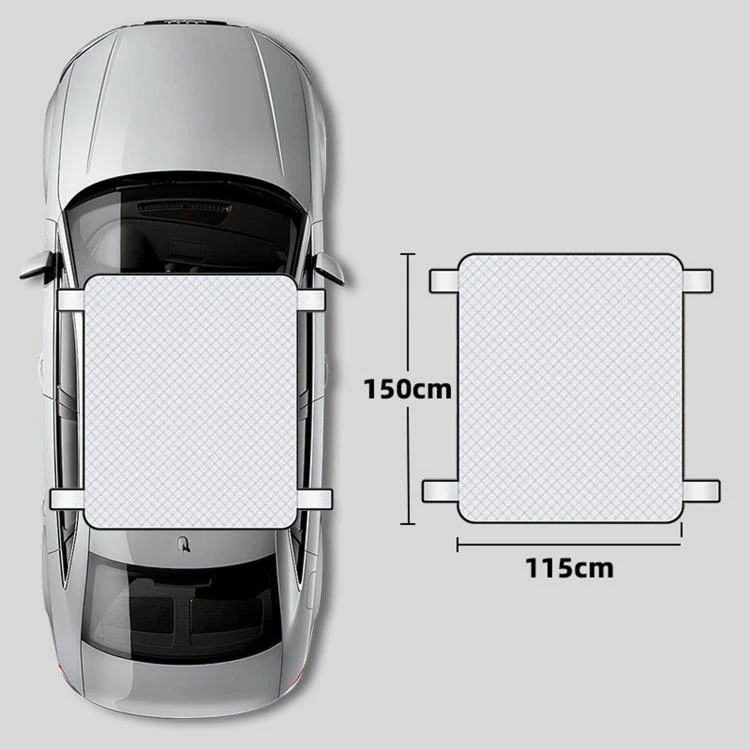 Car Sunroof Snow Protection Cover Clamp-On Roof Sun & Heat Insulation Cover, Size: 150 x 115cm