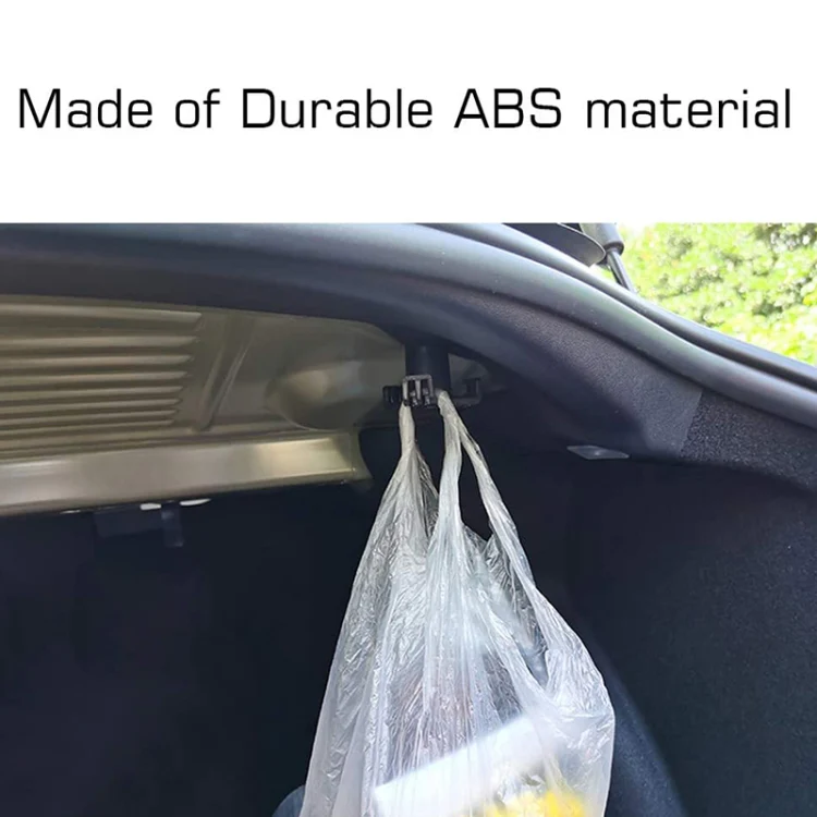 Car Trunk Grocery Bag Hook for Tesla Model 3(Black) - Image 4
