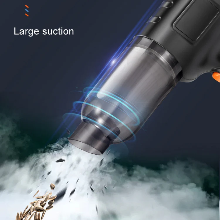 Car Vacuum Cleaner Large Suction Power Wireless Pump Inflatable Blower Handheld Small Vacuum Cleaner, Style: Brush 200W+3 Filters+Air Bag (Black) - Image 11