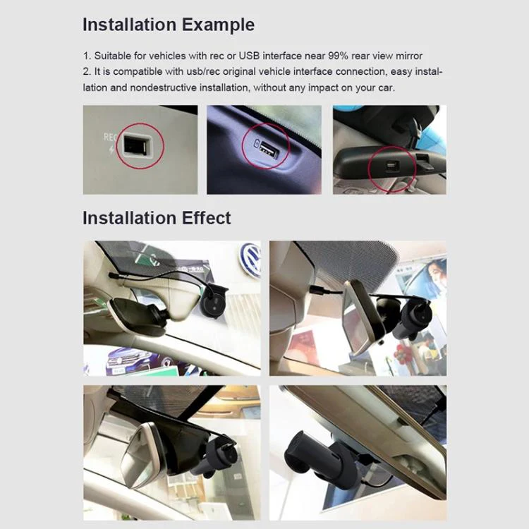 Car WiFi Single Camera Hidden 360 Degree Rotation Car Driving Recorder - Image 6