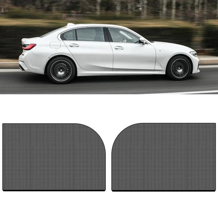 Car Window Sunshade Mosquito Curtain Mesh Fabric Auto Window Sun Block Cover, Spec: Car 2pcs Rear Window