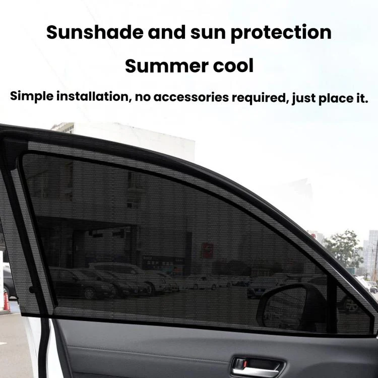 Car Window Sunshade Mosquito Curtain Mesh Fabric Auto Window Sun Block Cover, Spec: SUV 2pcs Front Window - Image 4
