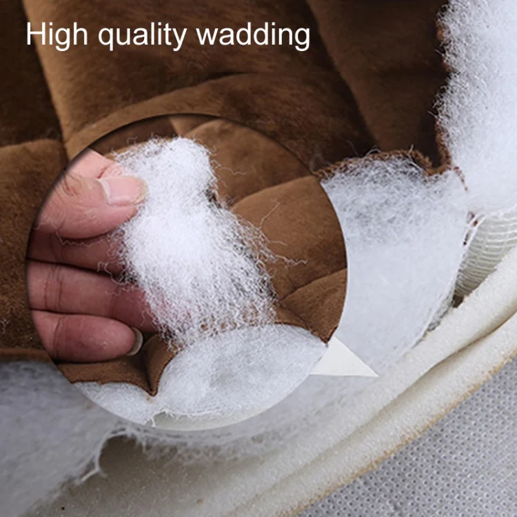 Car Winter Backless Plush Non-slip Non-binding Seat Cushion, Color: Front Row Coffee - Image 3