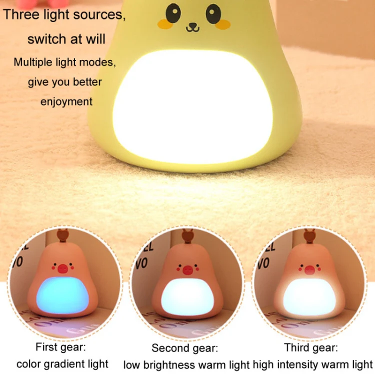 Cartoon LED Portable Night Light USB Rechargeable Plug-in Bedroom Bedside Lamp(Yellow) - Image 7