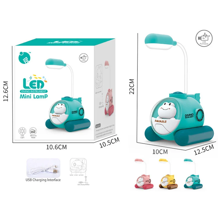 Cartoon Submarine Frog Mini Table Lamp(Lake) - Image 3